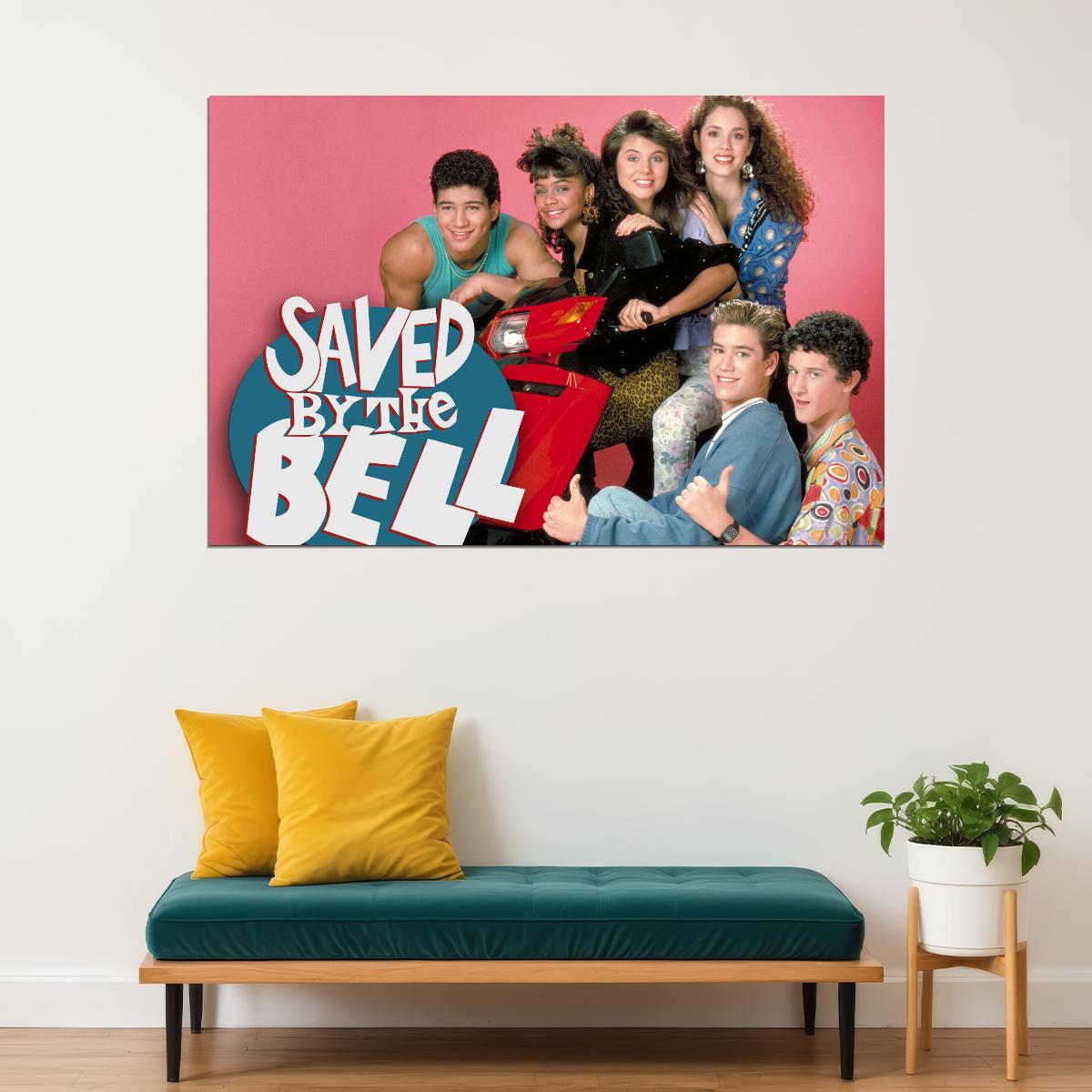 Saved By The Bell Retro 1990s Movie Poster Classic Tv Nostalgia Wall Art - xonomax