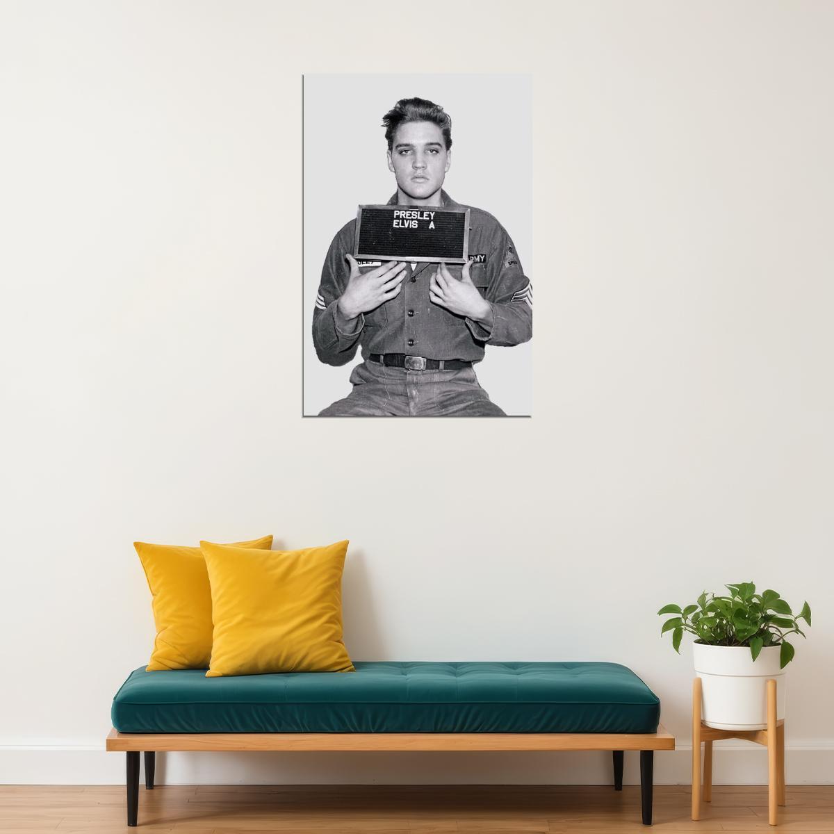 Elvis Presley Poster Rock And Roll Legend Wall Art Music Icon Print - xonomax