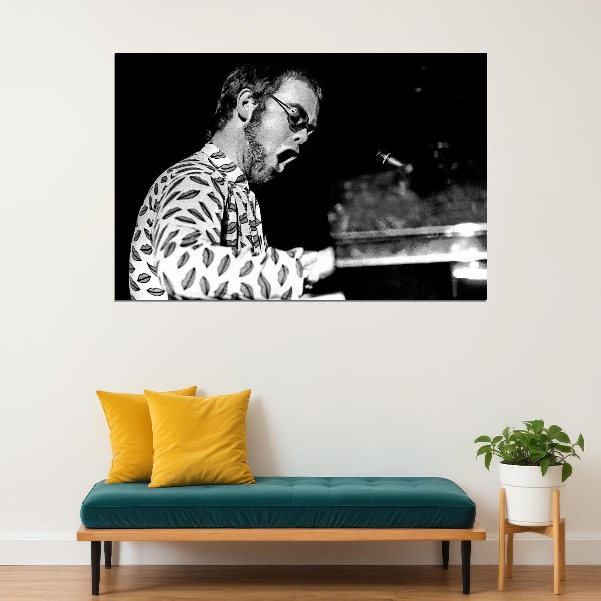 Elton John Poster Music Legend Wall Art Singer-songwriter Print - xonomax