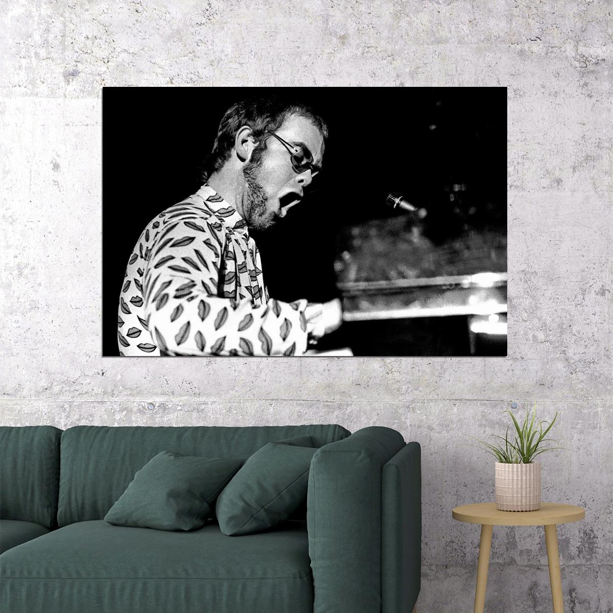 Elton John Poster Music Legend Wall Art Singer-songwriter Print - xonomax