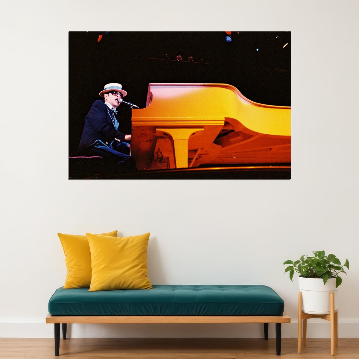 Elton John Poster Music Legend Wall Art Singer-songwriter Print - xonomax