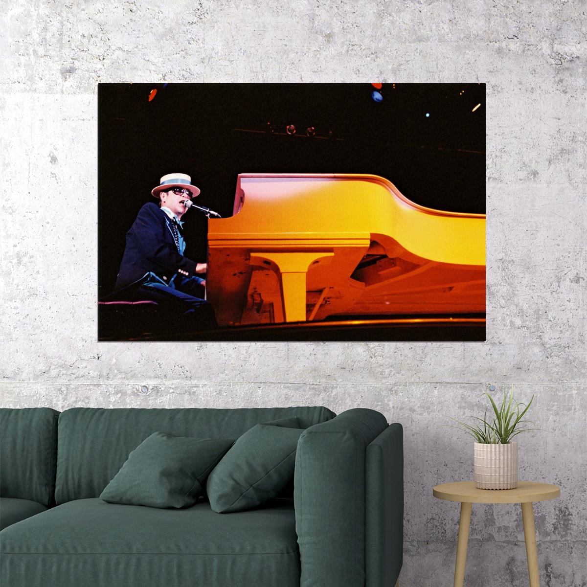 Elton John Poster Music Legend Wall Art Singer-songwriter Print - xonomax