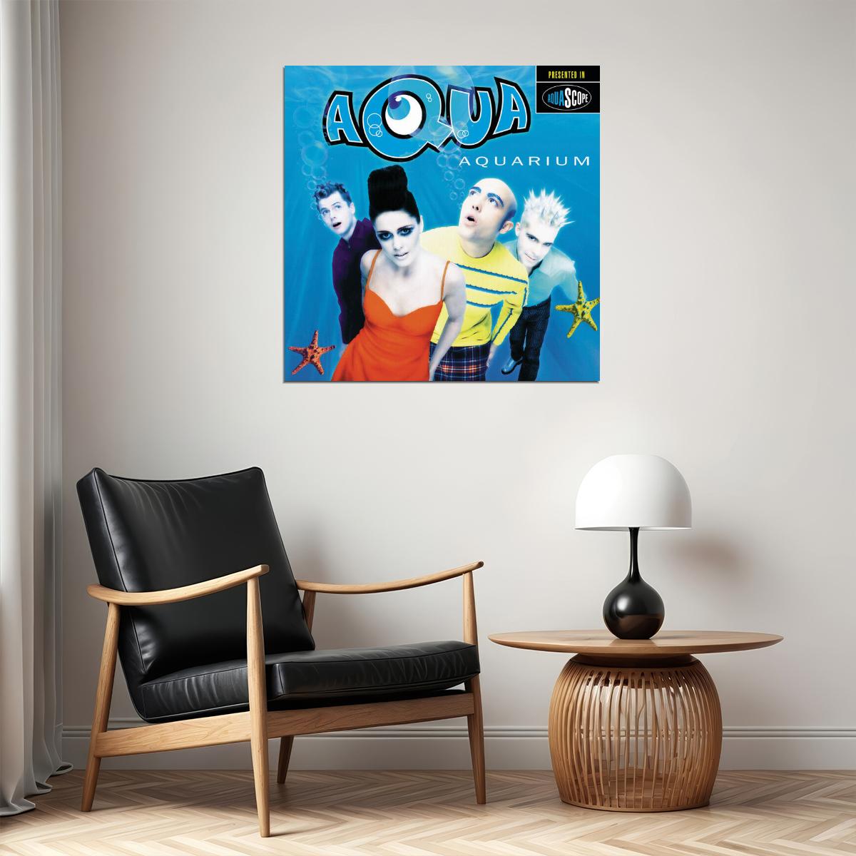 Aqua Band Poster Eurodance Music Wall Art 90s Pop Group Print - xonomax