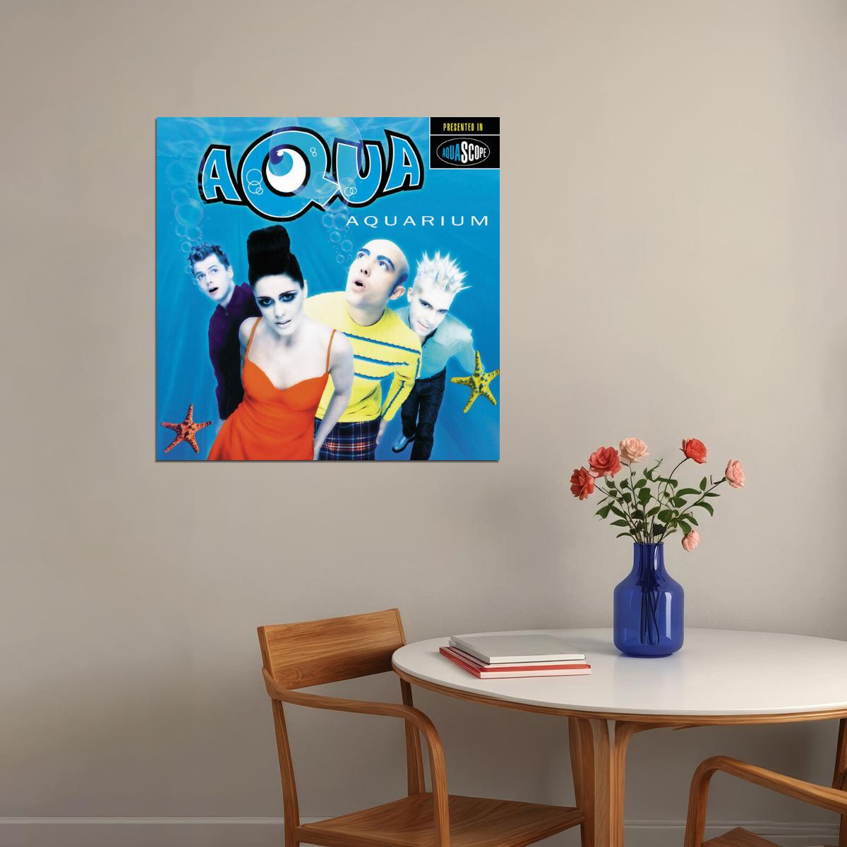 Aqua Band Poster Eurodance Music Wall Art 90s Pop Group Print - xonomax