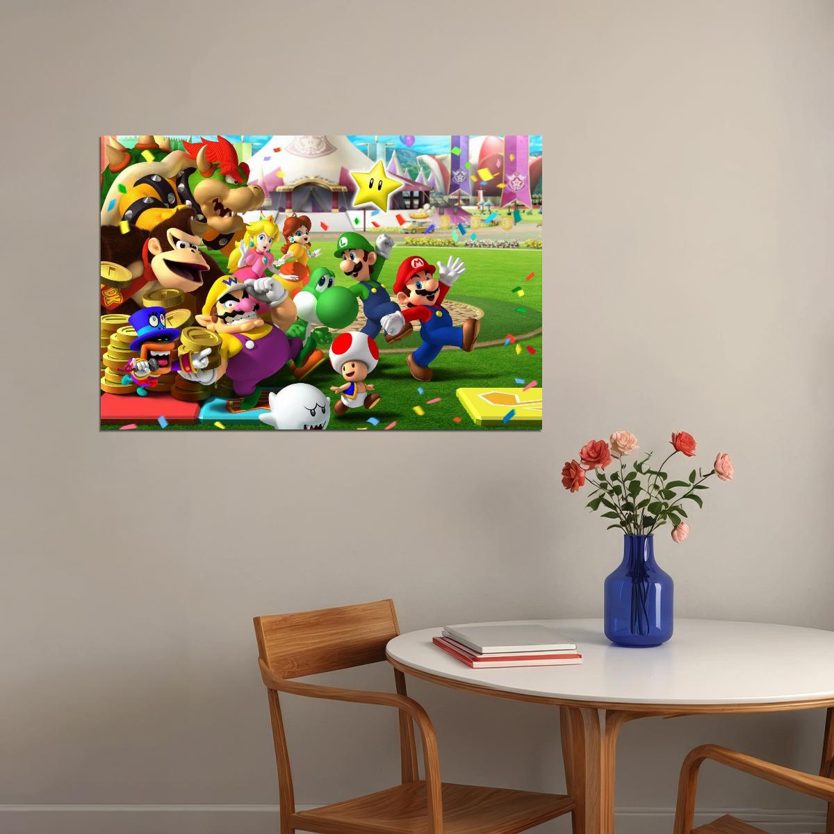 Mario Party Video Game Poster Nintendo Gamer Wall Art - xonomax