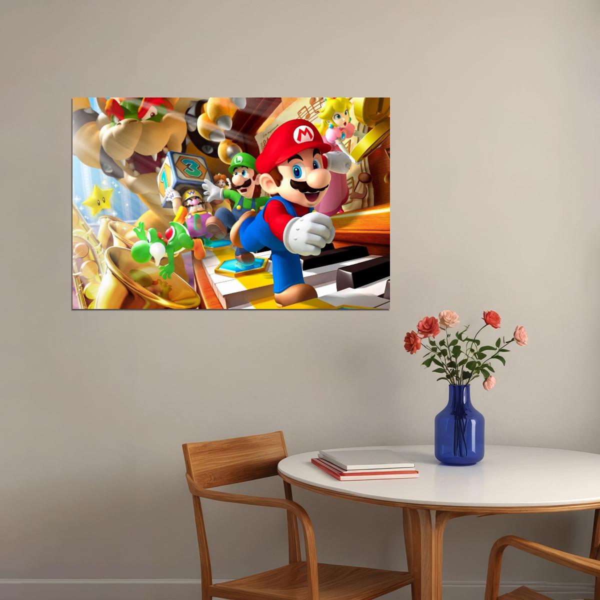 Mario Party Video Game Poster Nintendo Gamer Wall Art - xonomax