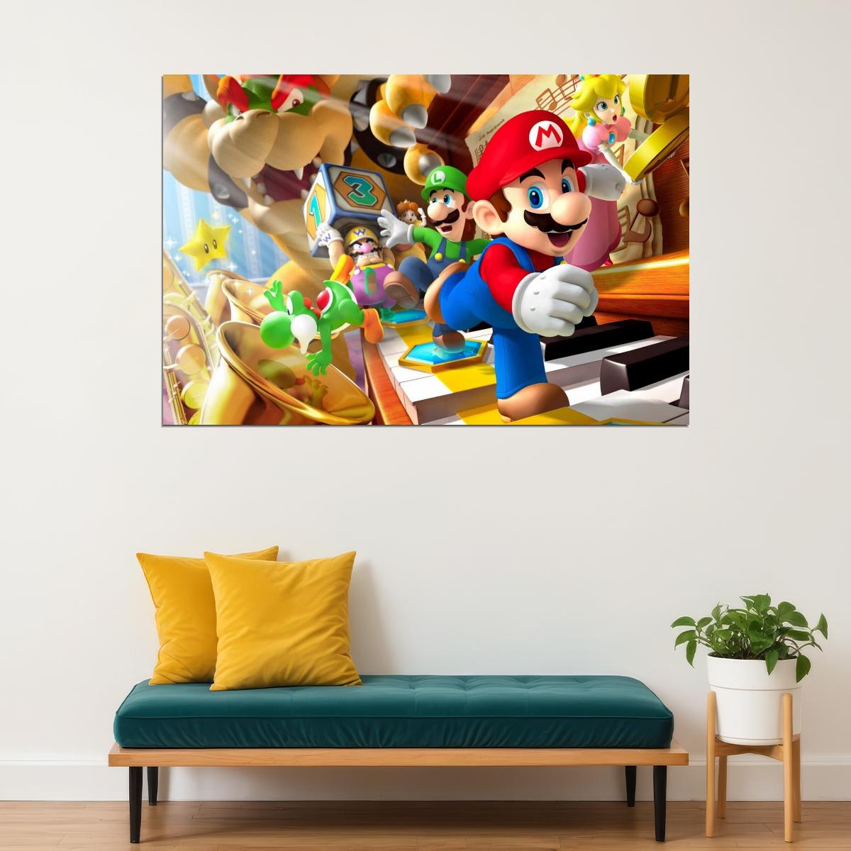 Mario Party Video Game Poster Nintendo Gamer Wall Art - xonomax
