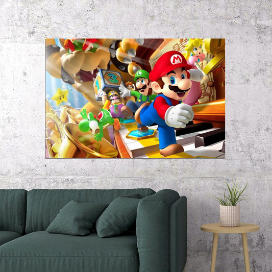 Mario Party Video Game Poster Nintendo Gamer Wall Art - xonomax