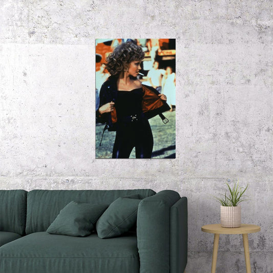 Olivia Newton Retro 80s Movie Poster Famous Actress Wall Art - xonomax