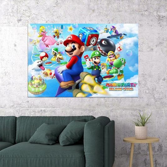Mario Party Video Game Poster Nintendo Gamer Wall Art - xonomax
