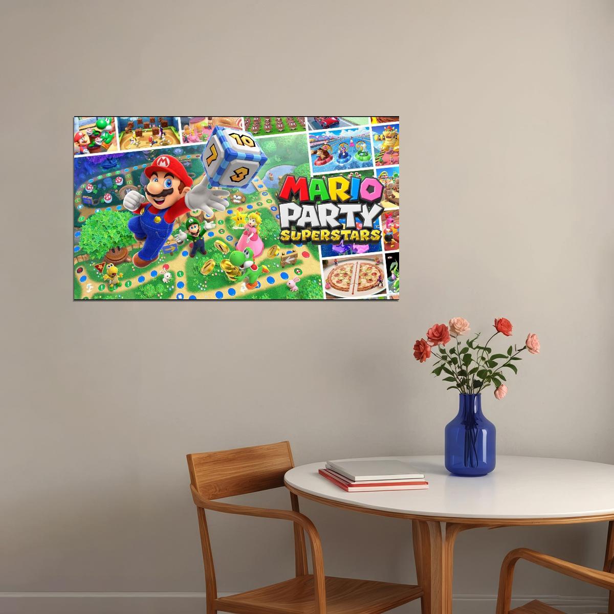 Mario Party Video Game Poster Nintendo Gamer Wall Art - xonomax