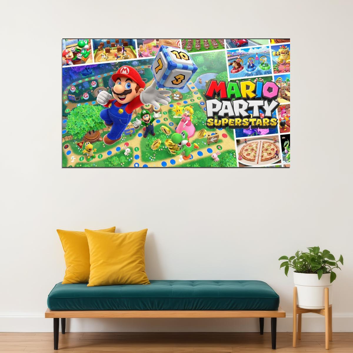 Mario Party Video Game Poster Nintendo Gamer Wall Art - xonomax