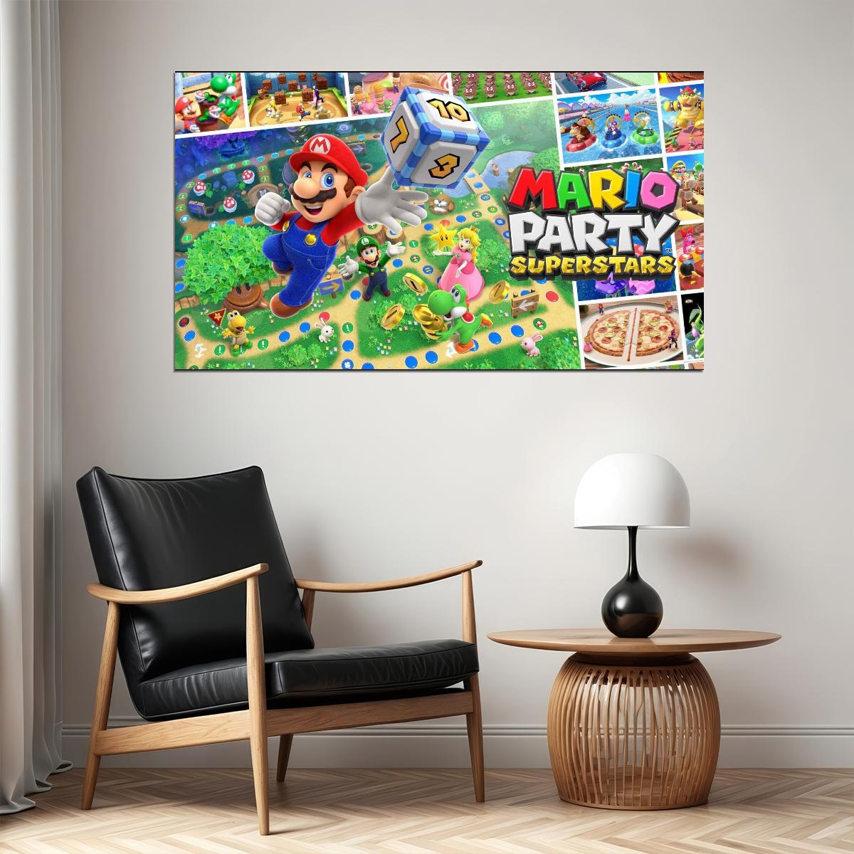 Mario Party Video Game Poster Nintendo Gamer Wall Art - xonomax