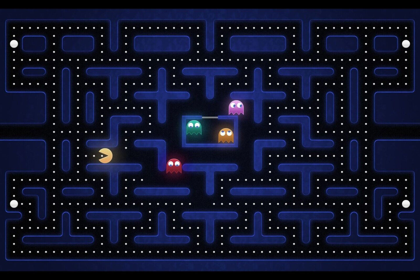 Pac-man Video Game Poster Retro Gamer Art Wall Print - xonomax