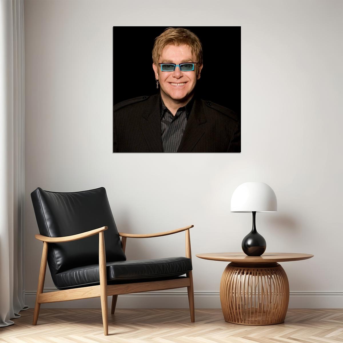 Elton John Poster Music Legend Wall Art Singer-songwriter Print - xonomax