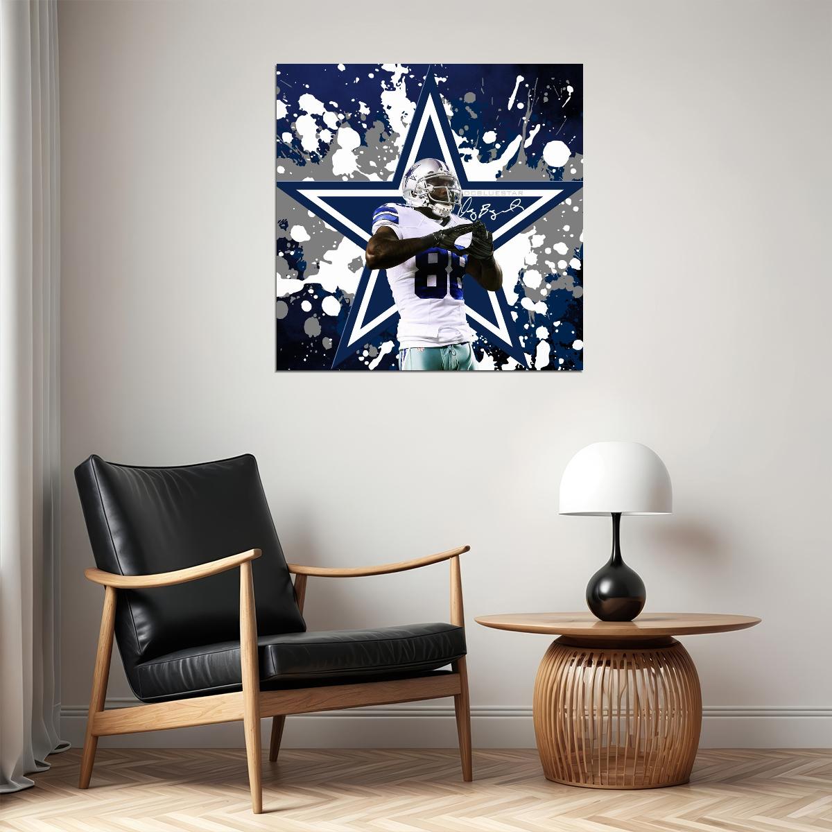 Dez Bryant Dallas Cowboys Football Poster Nfl Star Wall Art Sports Print