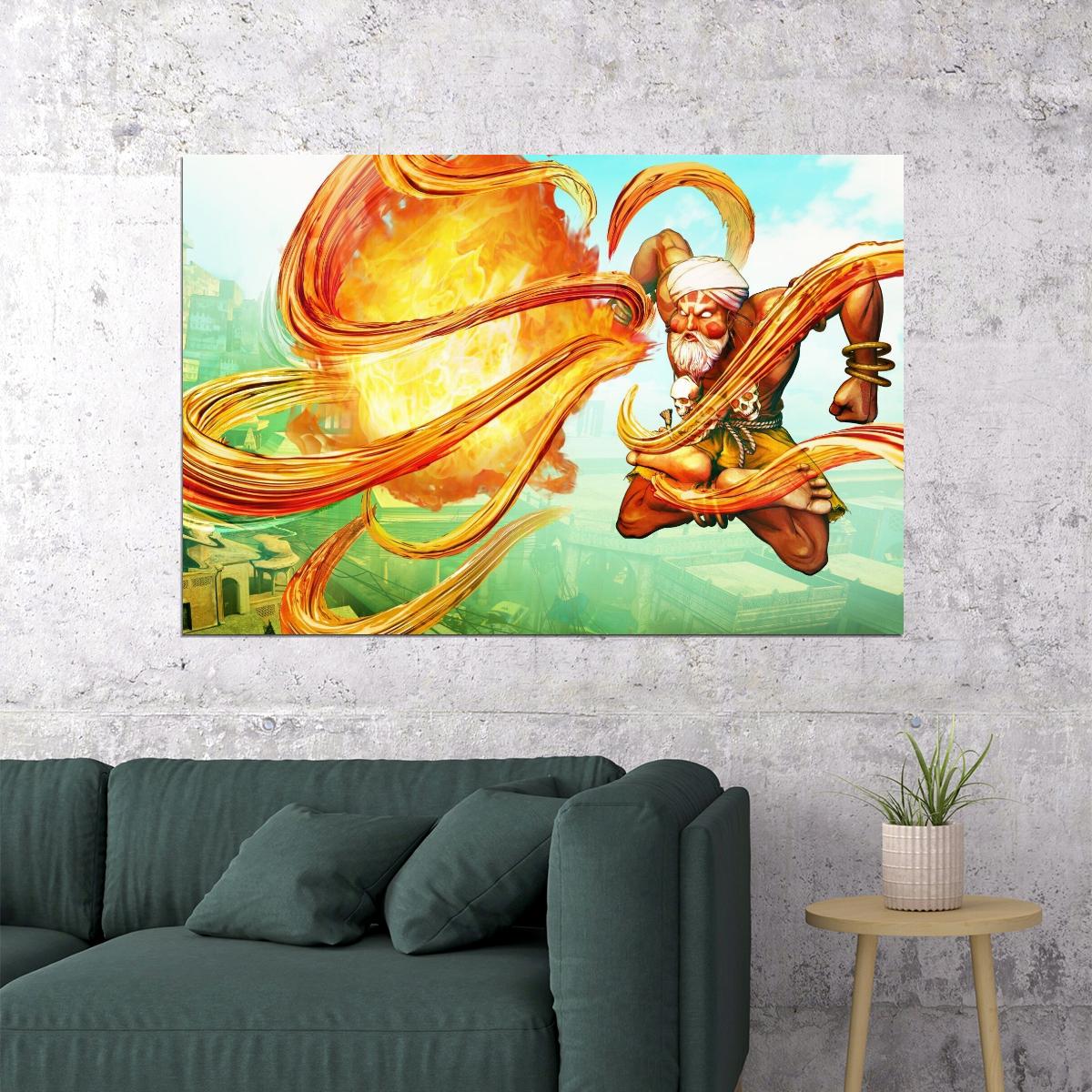 Street Fighter Dhalsim Fighting Video Game Poster Gamer Wall Art - xonomax