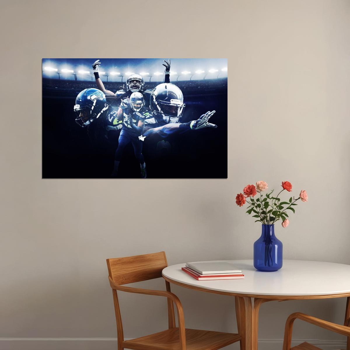 Seattle Seahawks Richard Sherman Nfl Poster Famous Cornerback Motivational Sports Print