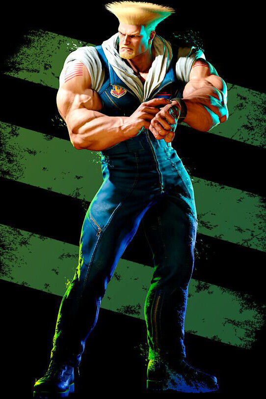 Street Fighter Guile Fighting Video Game Poster Gamer Wall Art - xonomax