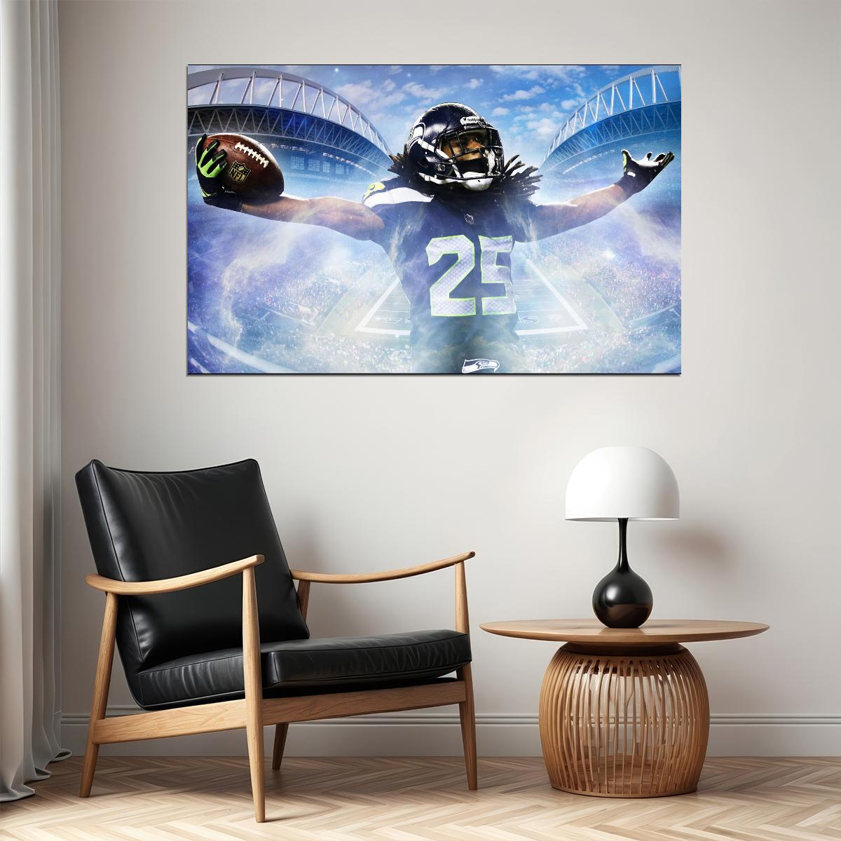 Seattle Seahawks Richard Sherman Nfl Poster Famous Cornerback Motivational Sports Print - xonomax