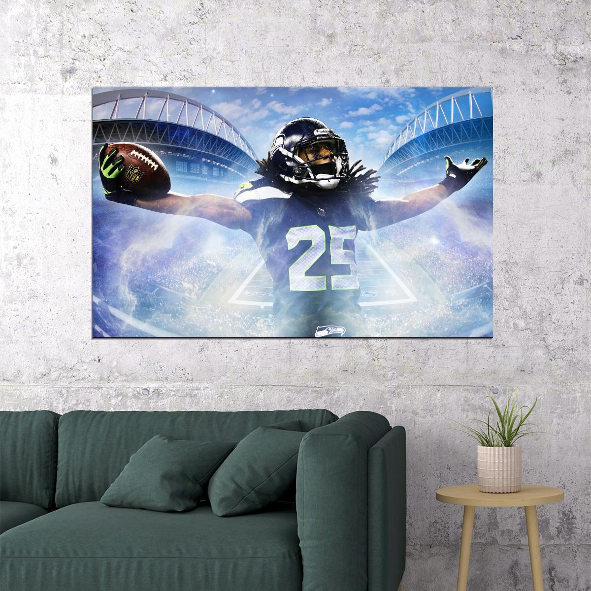 Seattle Seahawks Richard Sherman Nfl Poster Famous Cornerback Motivational Sports Print - xonomax