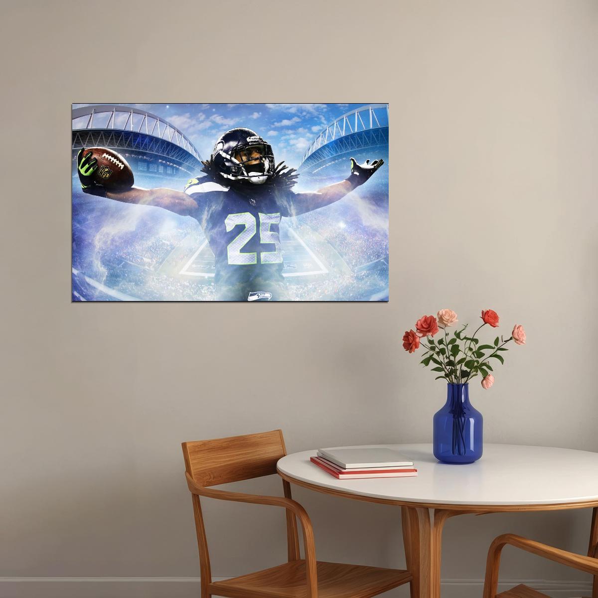 Seattle Seahawks Richard Sherman Nfl Poster Famous Cornerback Motivational Sports Print - xonomax