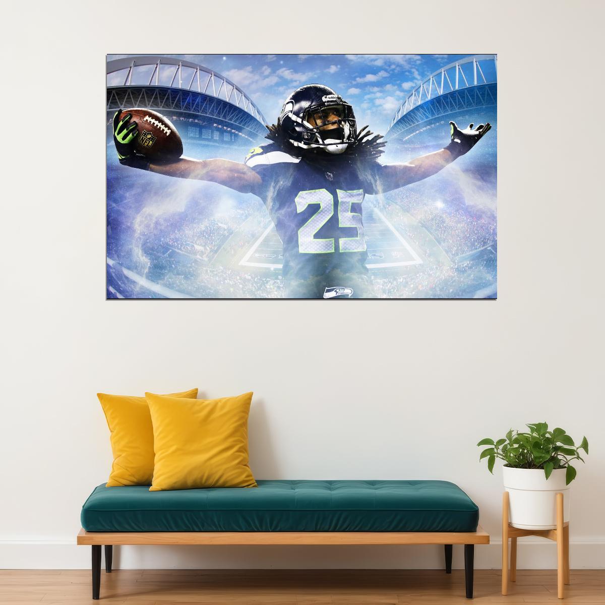 Seattle Seahawks Richard Sherman Nfl Poster Famous Cornerback Motivational Sports Print - xonomax