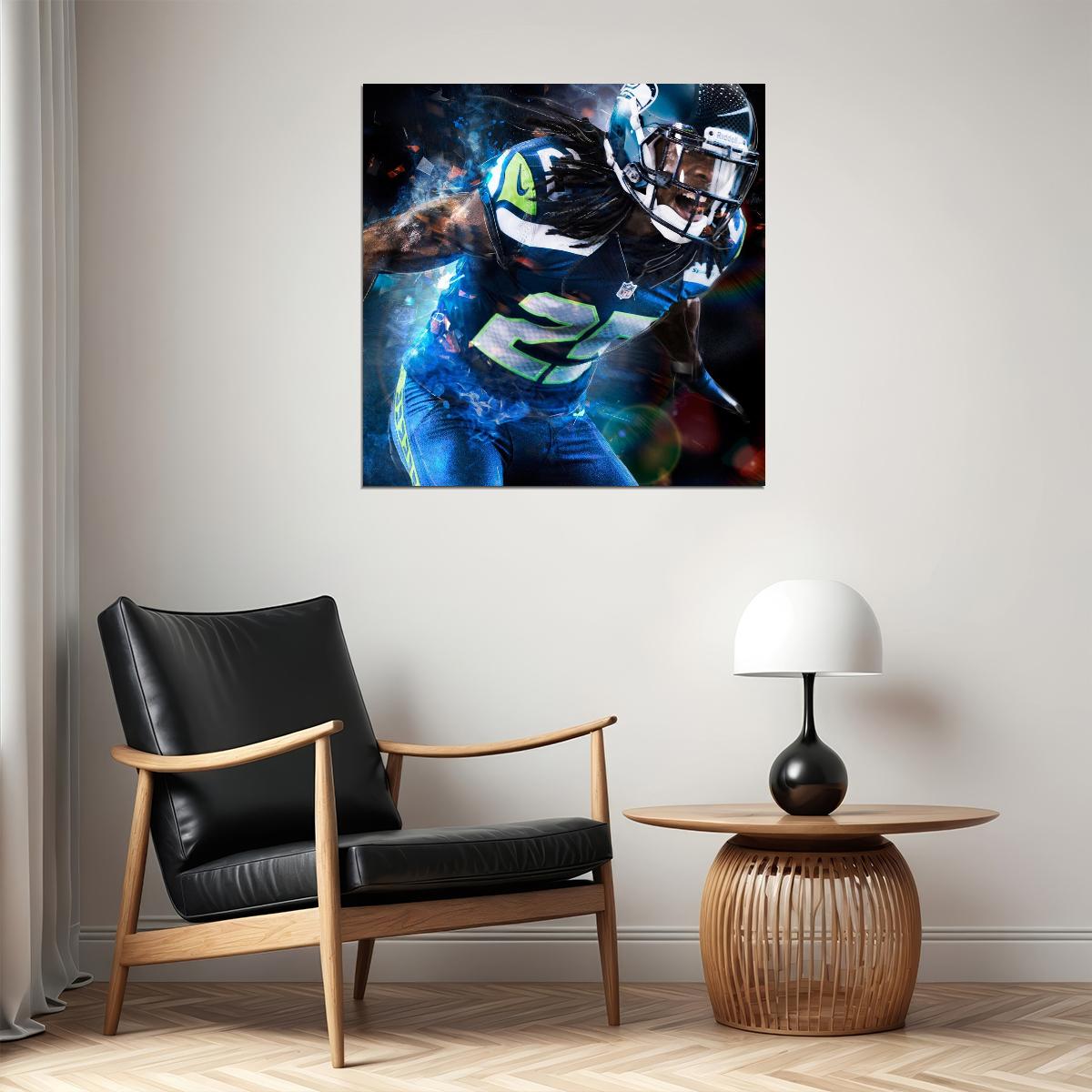 Seattle Seahawks Richard Sherman Nfl Poster Famous Cornerback Motivational Sports Print - xonomax