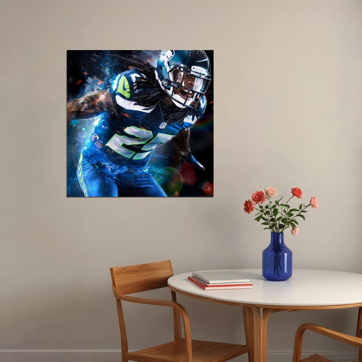 Seattle Seahawks Richard Sherman Nfl Poster Famous Cornerback Motivational Sports Print - xonomax