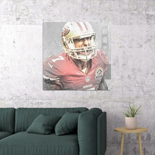 Colin Kaepernick Football Poster Nfl Quarterback Wall Art Motivational Sports Print - xonomax