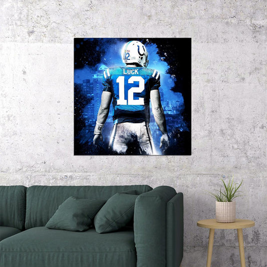 Andrew Luck Indianapolis Colts Football Poster Nfl Quarterback Wall Art Motivational Sports Print - xonomax