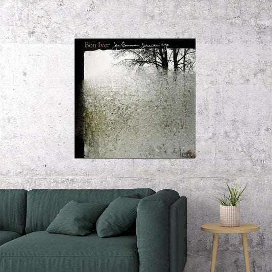 Bon Iver For Emma Forever Ago Home Album Cover Art Indie Folk Music Poster Band Music Print - xonomax