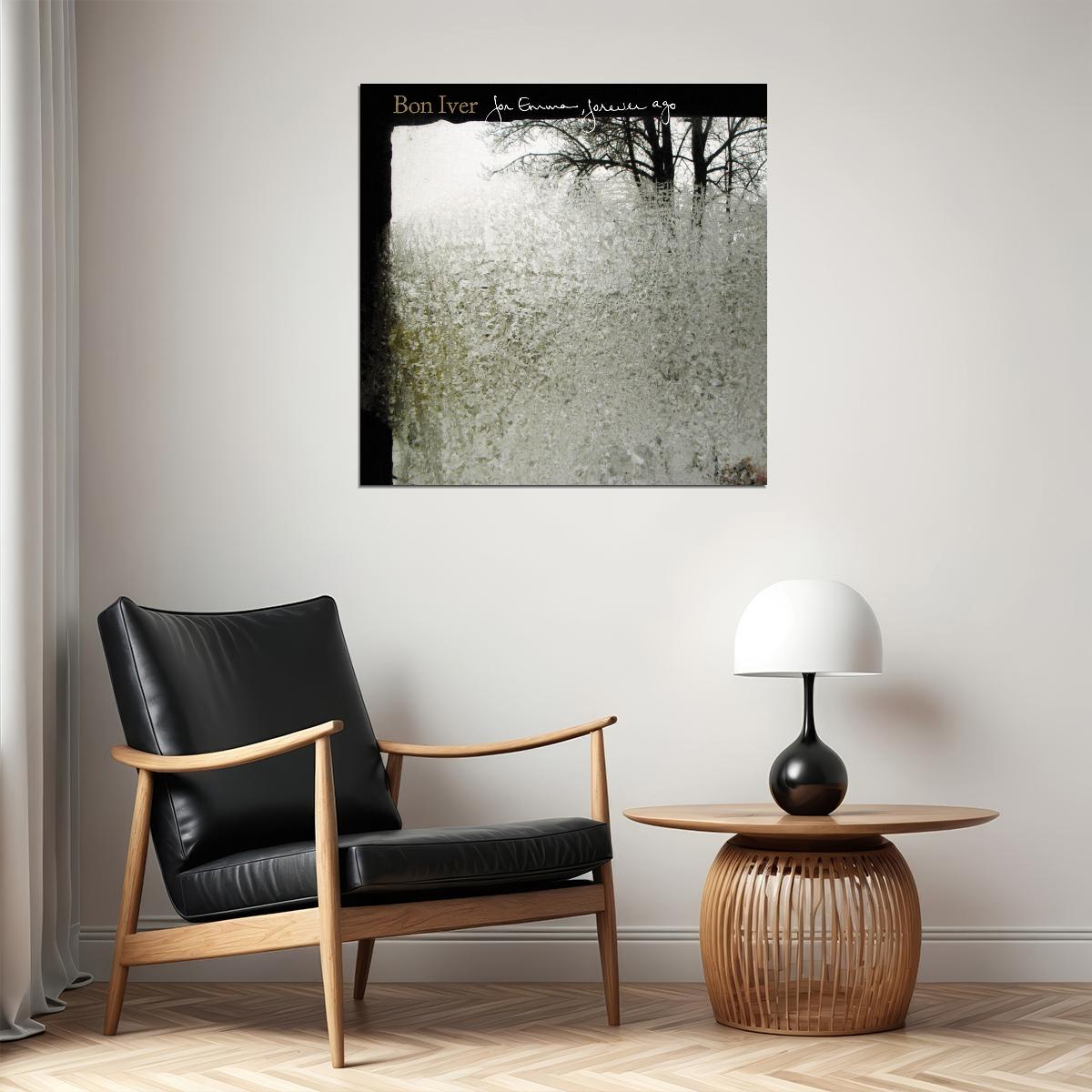 Bon Iver For Emma Forever Ago Home Album Cover Art Indie Folk Music Poster Band Music Print - xonomax