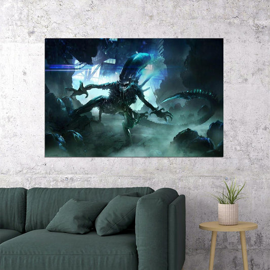 Alien Xenomorph Movie Poster Sci-fi Horror Film Wall Art Classic Alien Print - xonomax
