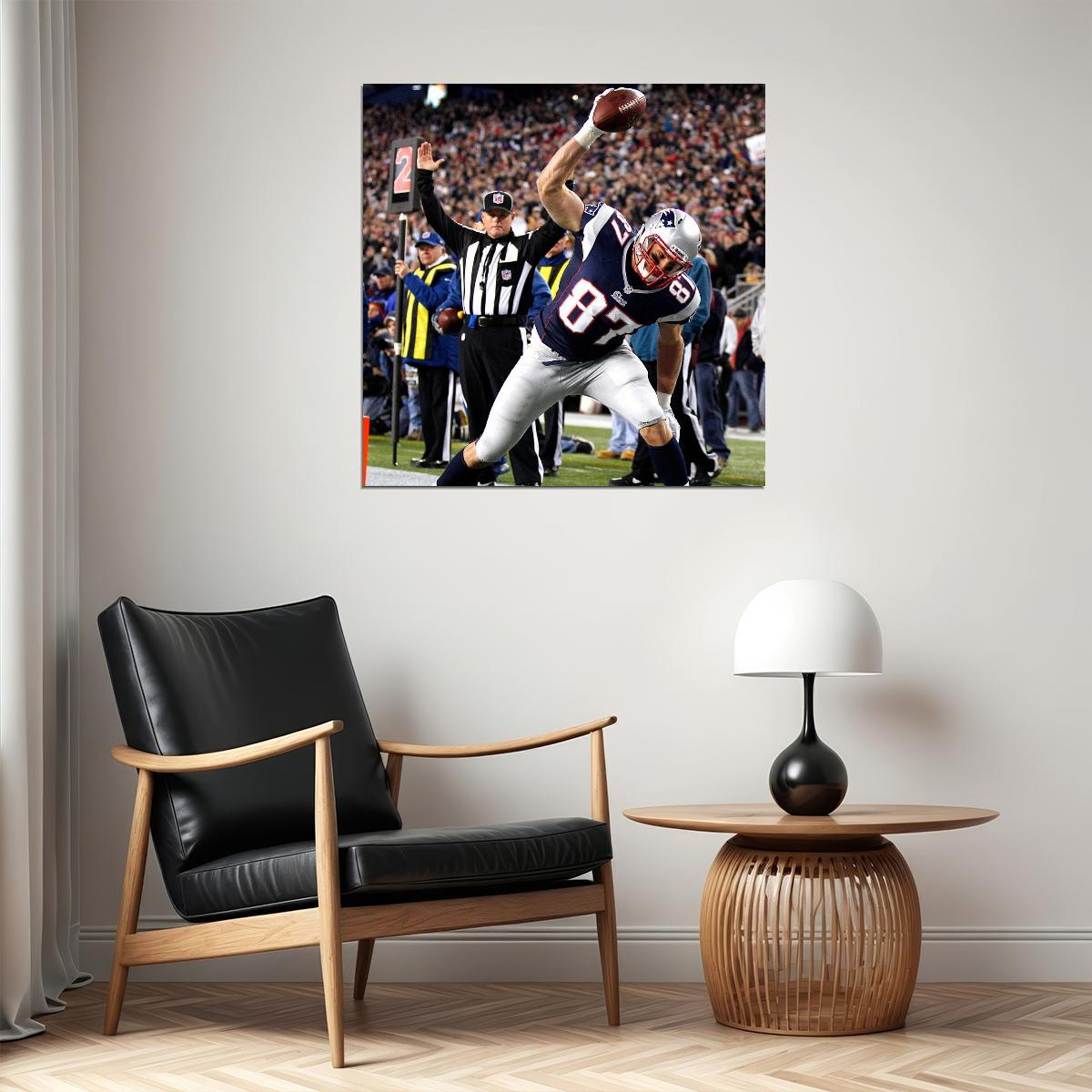 New England Patriots Rob Gronkowski Nfl Poster Famous Football Player Motivational Sports Print - xonomax