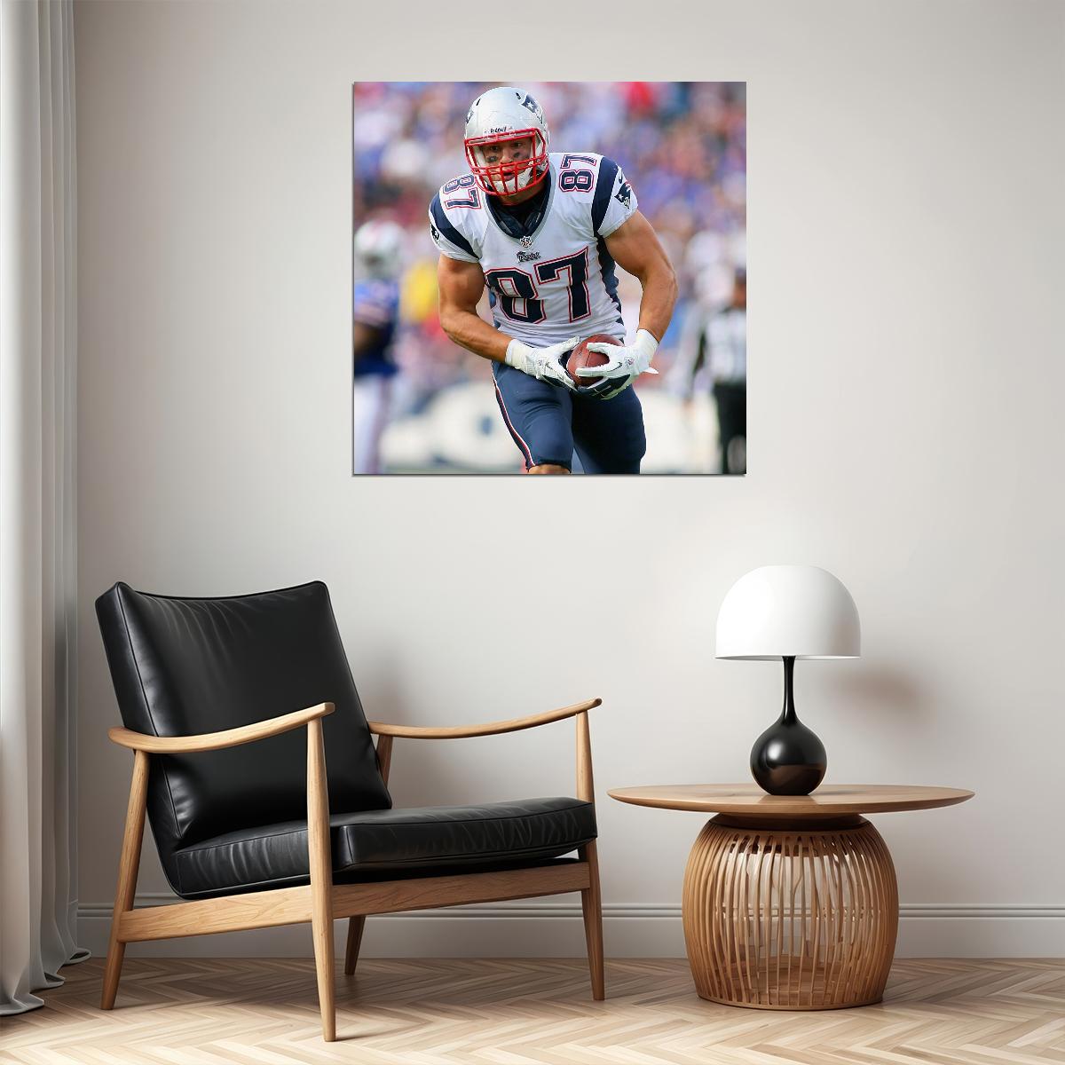 New England Patriots Rob Gronkowski Nfl Poster Famous Football Player Motivational Sports Print - xonomax