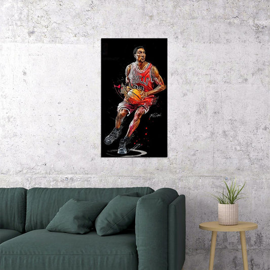 Scottie Pippen Nba Poster Famous Basketball Star Motivational Sports Print - xonomax