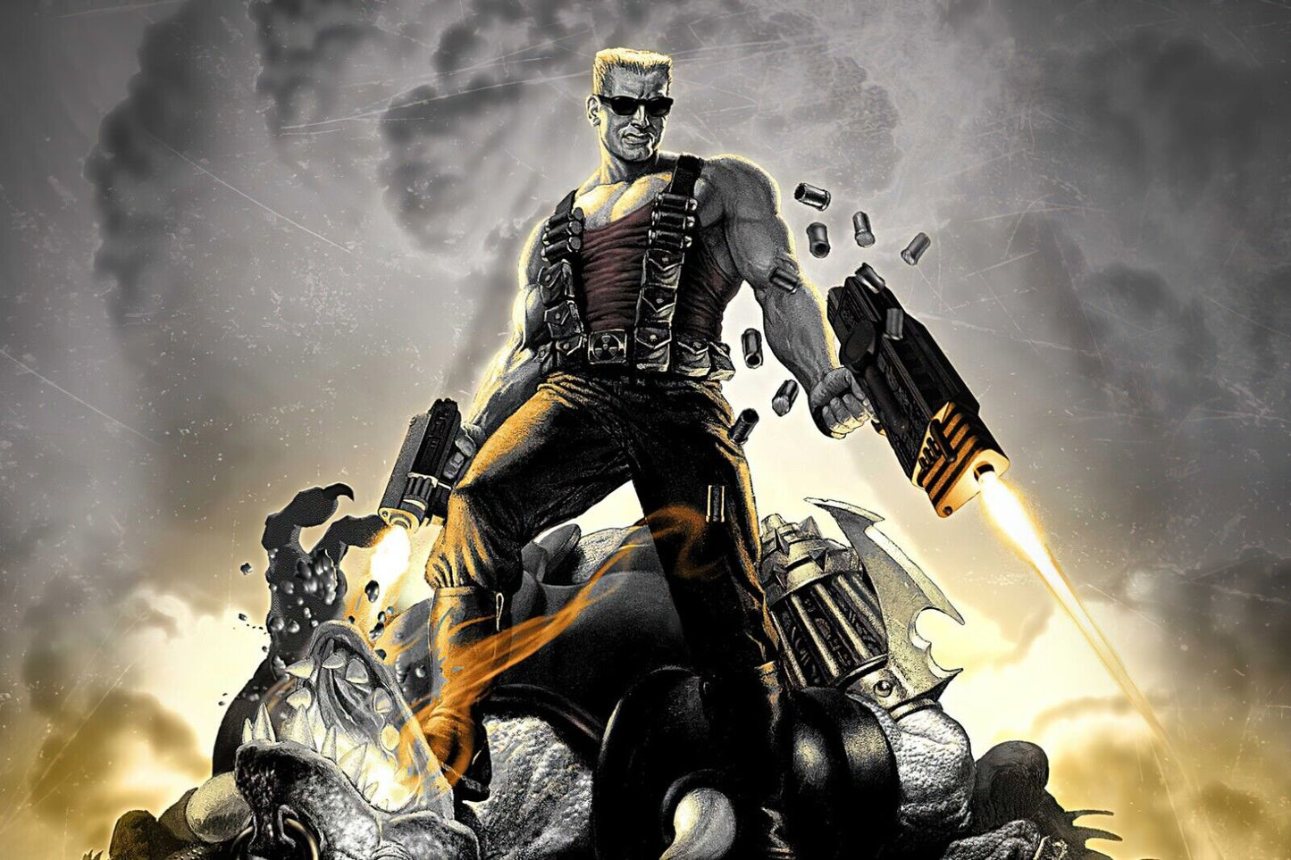 Duke Nukem Video Game Poster Classic Gaming Wall Art Action Hero Print - xonomax
