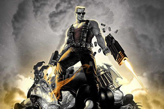 Duke Nukem Video Game Poster Classic Gaming Wall Art Action Hero Print - xonomax