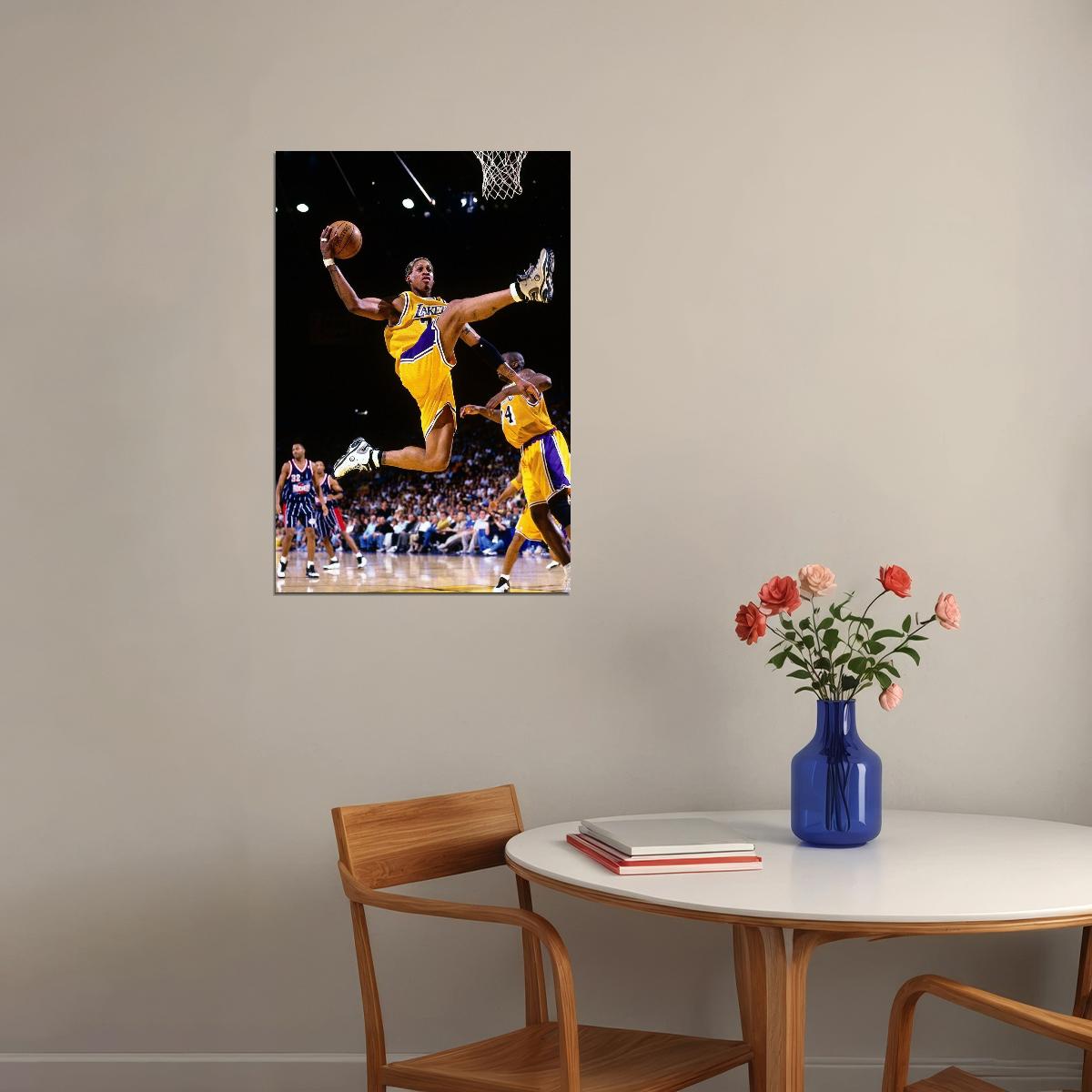 Dennis Rodman Basketball Poster Nba Legend Wall Art Chicago Bulls Sports Print - xonomax
