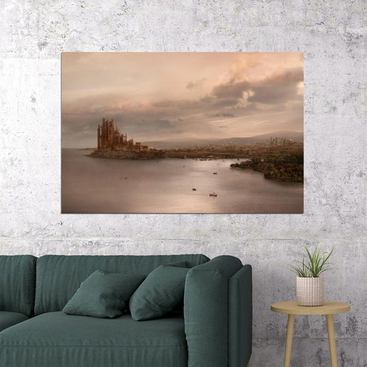 Game Of Thrones King's Landing Tv Series Poster Fantasy Drama Wall Art Hbo Show Print - xonomax