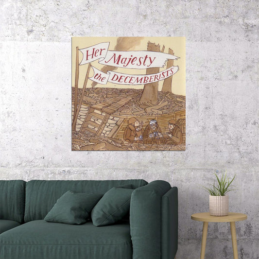 The Decemberists Her Majesty The Decemberists Cover Art Music Poster Iconic Indie Rock Band Print - xonomax