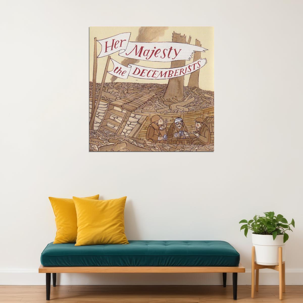 The Decemberists Her Majesty The Decemberists Cover Art Music Poster Iconic Indie Rock Band Print - xonomax