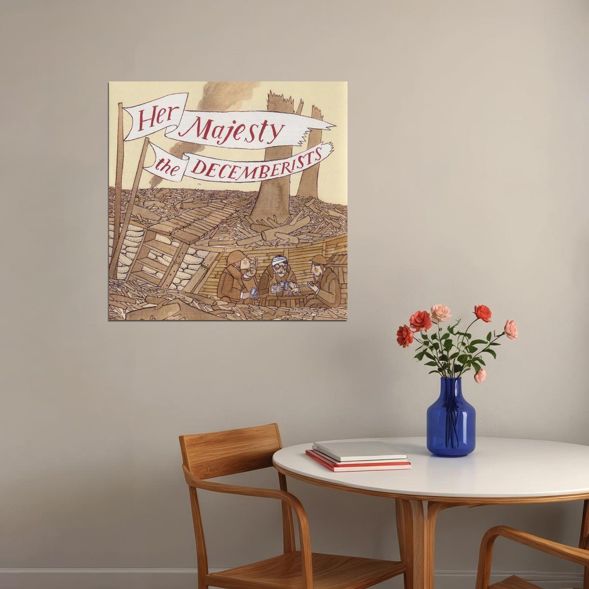 The Decemberists Her Majesty The Decemberists Cover Art Music Poster Iconic Indie Rock Band Print - xonomax