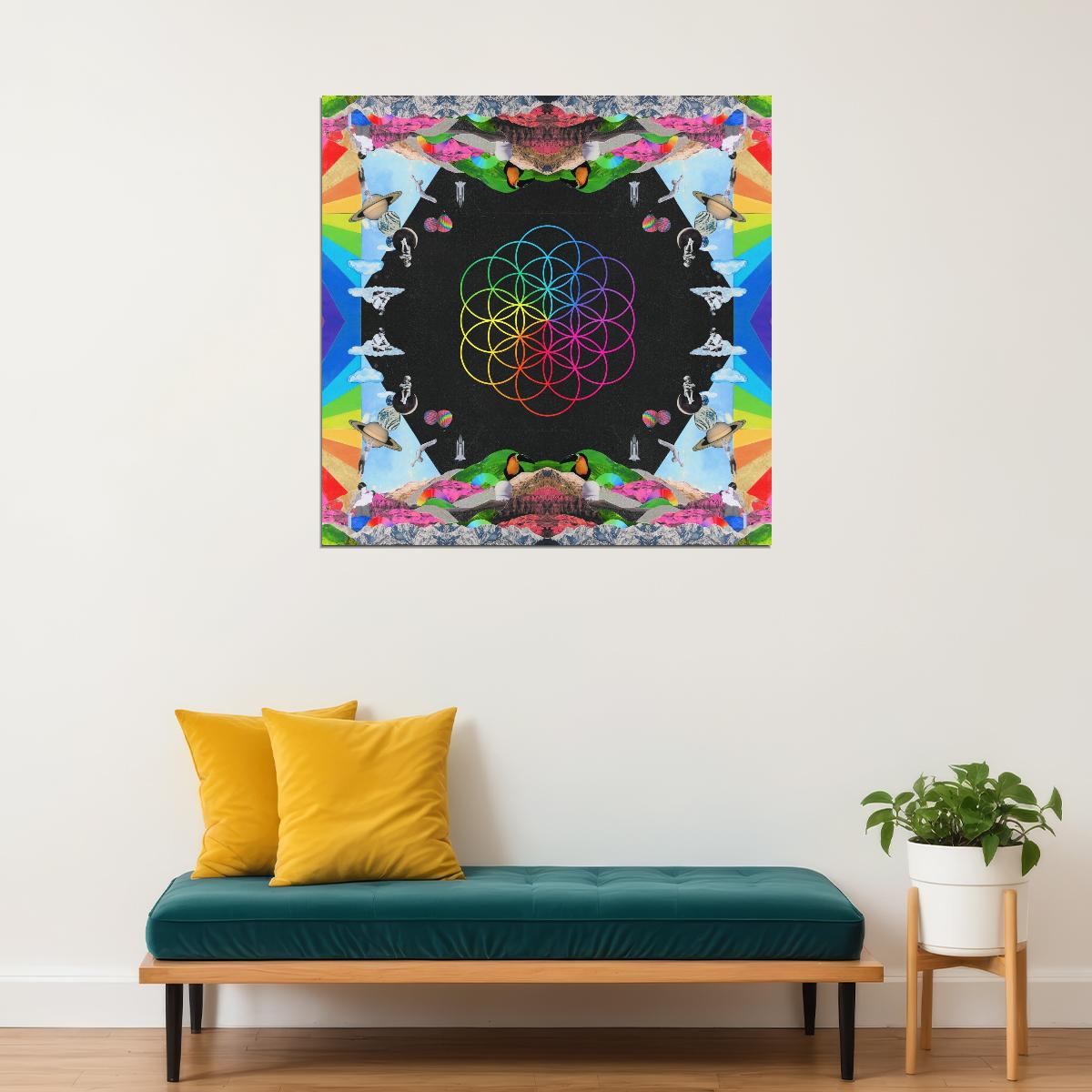 Coldplay Album Cover Art Alternative Rock Music Poster Band Music Print - xonomax