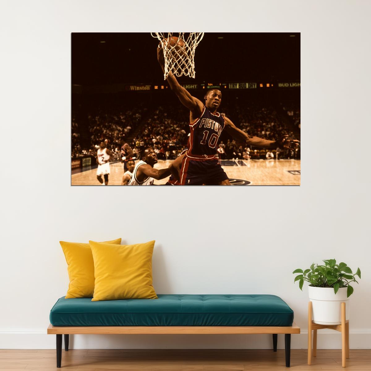 Dennis Rodman Basketball Poster Nba Legend Wall Art Chicago Bulls Sports Print - xonomax