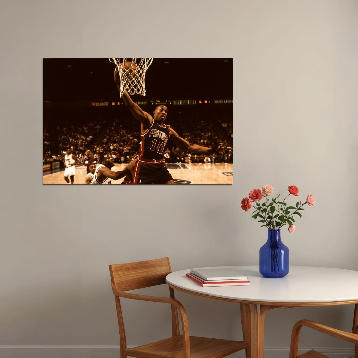 Dennis Rodman Basketball Poster Nba Legend Wall Art Chicago Bulls Sports Print - xonomax