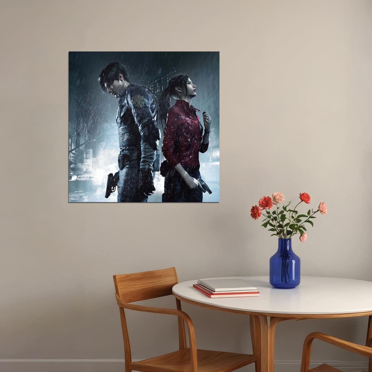 Resident Evil Video Game Poster Survival Horror Gamer Wall Art Print - xonomax