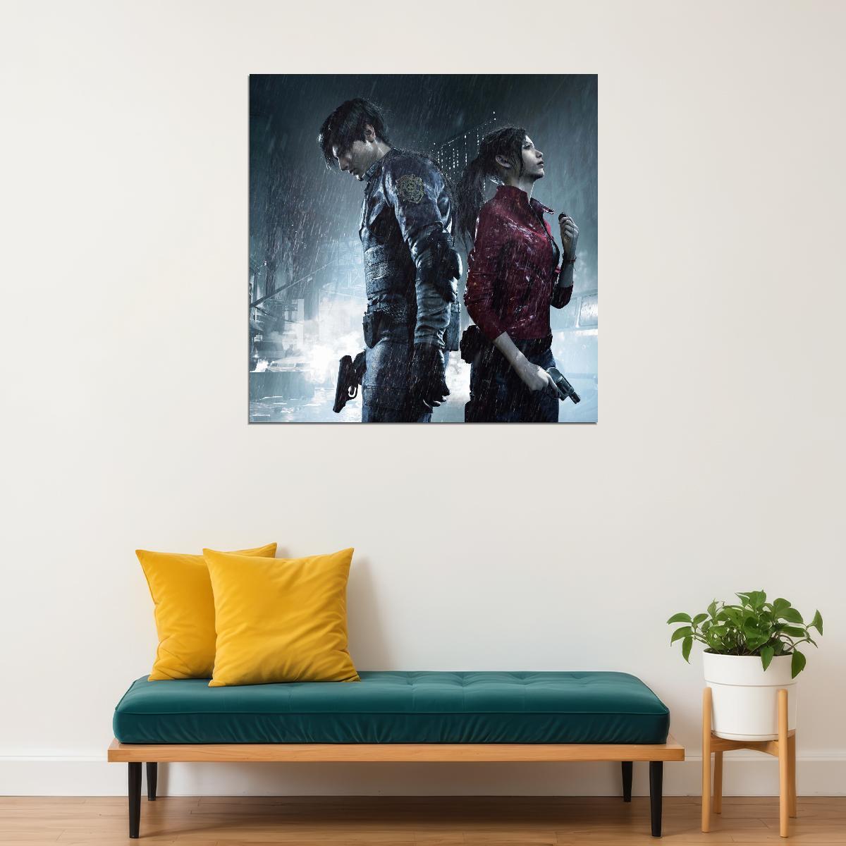 Resident Evil Video Game Poster Survival Horror Gamer Wall Art Print - xonomax
