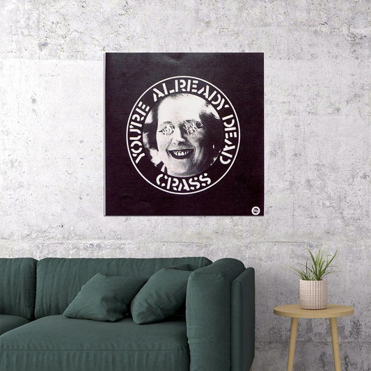 Crass You're Already Dead Album Cover Art Punk Rock Music Poster Band Music Print - xonomax